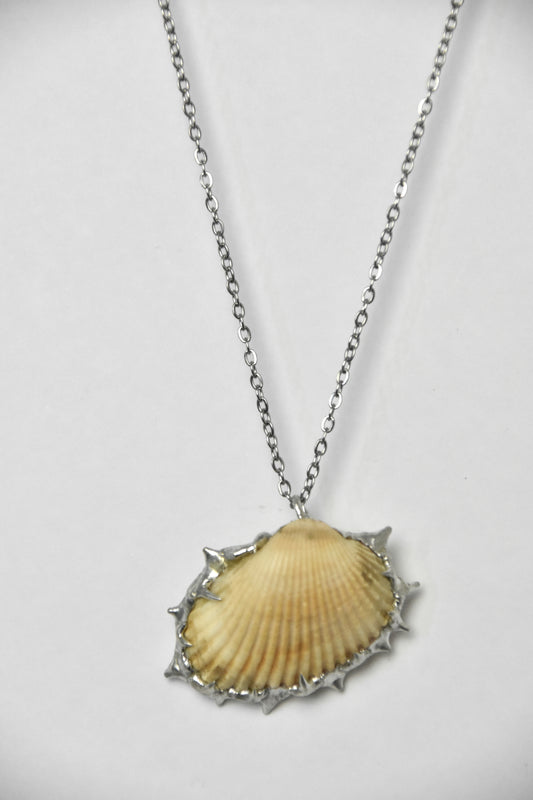 Spiky Yellow Shell Necklace